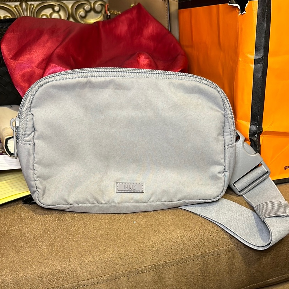 PINK Victoria's Secret Gray Belt Bag Minimalist Design